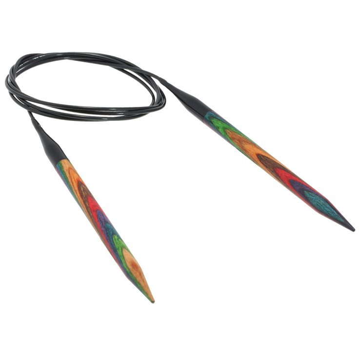 Lana Grossa Ago circolare da maglia design-legno Multicolor mis. 8,0/120cm