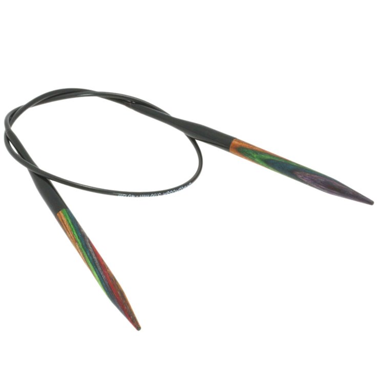Lana Grossa Ago circolare da maglia design-legno Multicolor mis. 5,0/40cm