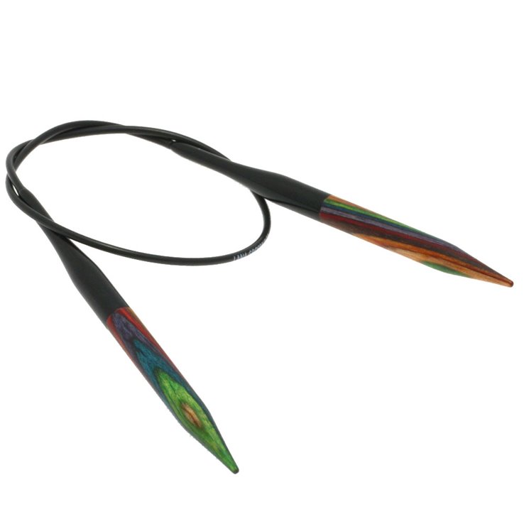 Lana Grossa Ago circolare da maglia design-legno Multicolor mis.  6,5/40cm