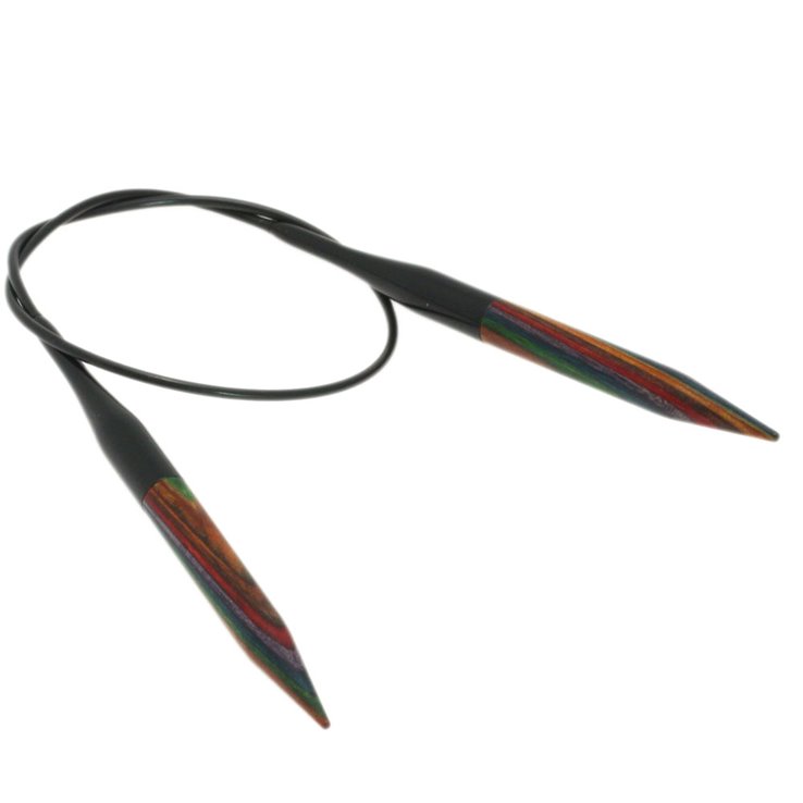 Lana Grossa Ago circolare da maglia design-legno Multicolor mis. 7,0/40cm