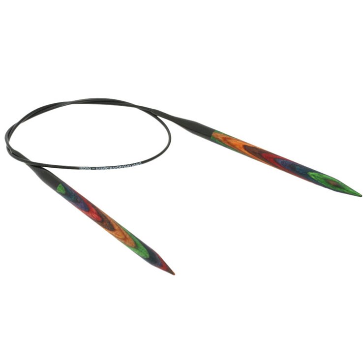 Lana Grossa Ago circolare da maglia design-legno Multicolor mis. 6,5/60cm