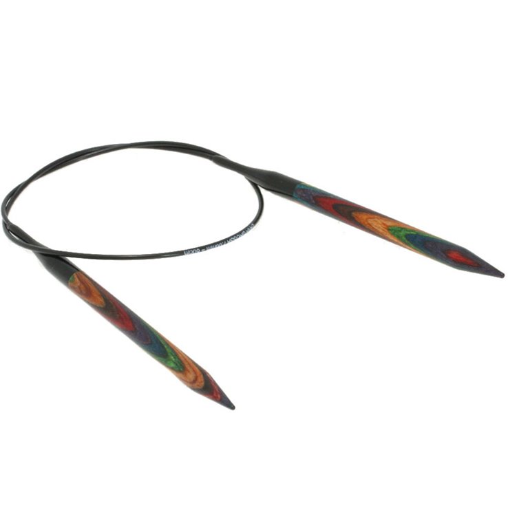 Lana Grossa Ago circolare da maglia design-legno Multicolor mis. 7,0/60cm