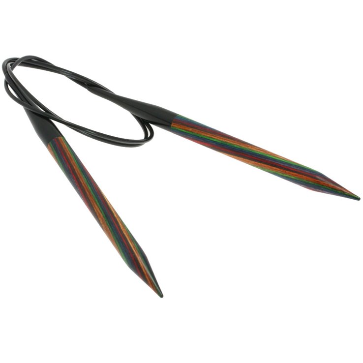 Lana Grossa Ago circolare da maglia design-legno Multicolor mis. 10,0/80cm