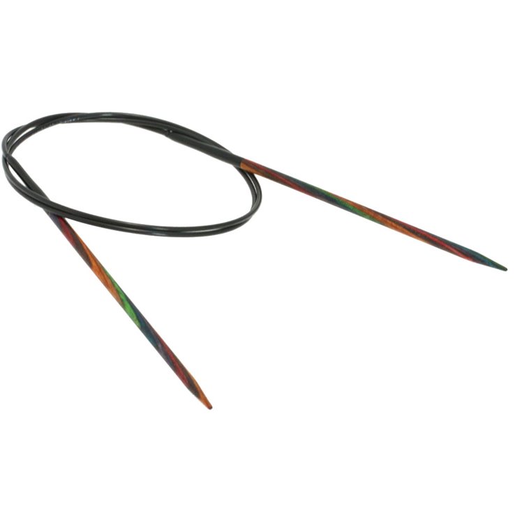 Lana Grossa Ago circolare da maglia design-legno Multicolor mis. 3,75/80cm