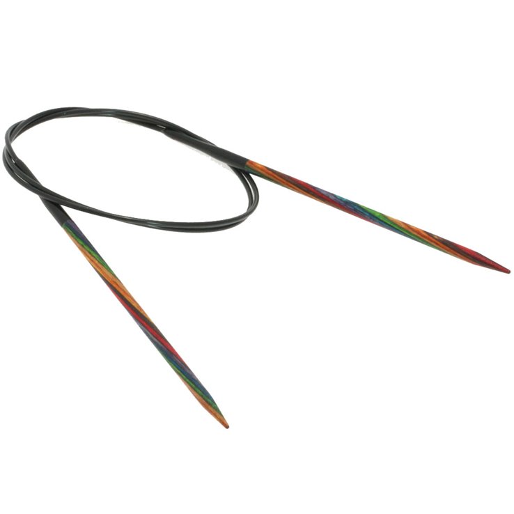 Lana Grossa Ago circolare da maglia design-legno Multicolor mis.  4,0/80cm