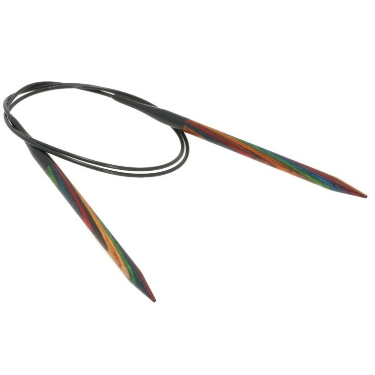 Lana Grossa Ago circolare da maglia design-legno Multicolor mis.  6,0/80cm