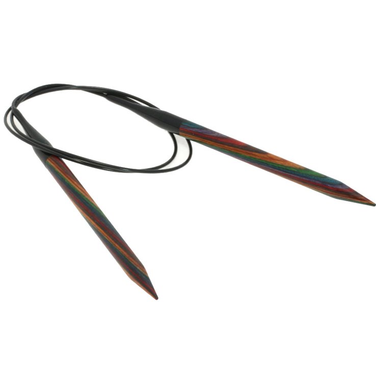 Lana Grossa Ago circolare da maglia design-legno Multicolor mis. 8,0/80cm