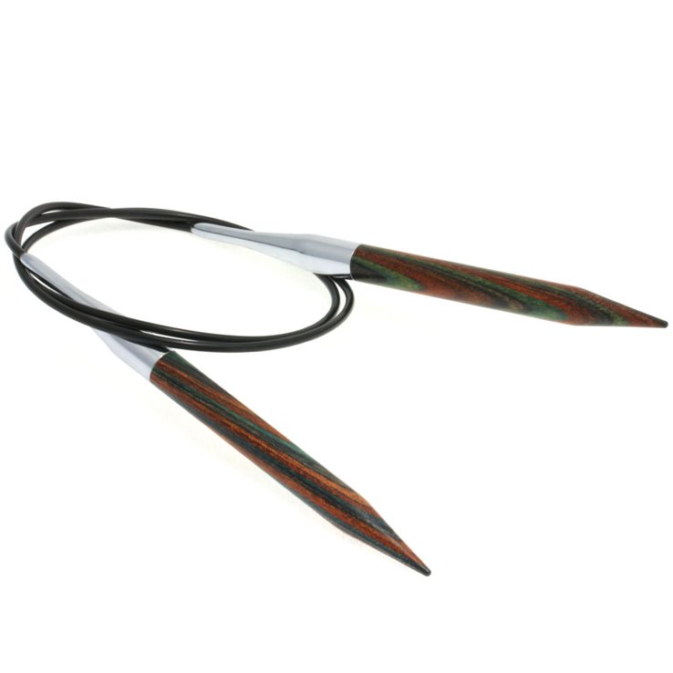 Lana Grossa Ago circolare da maglia design-legno Color mis. 9,0/80cm
