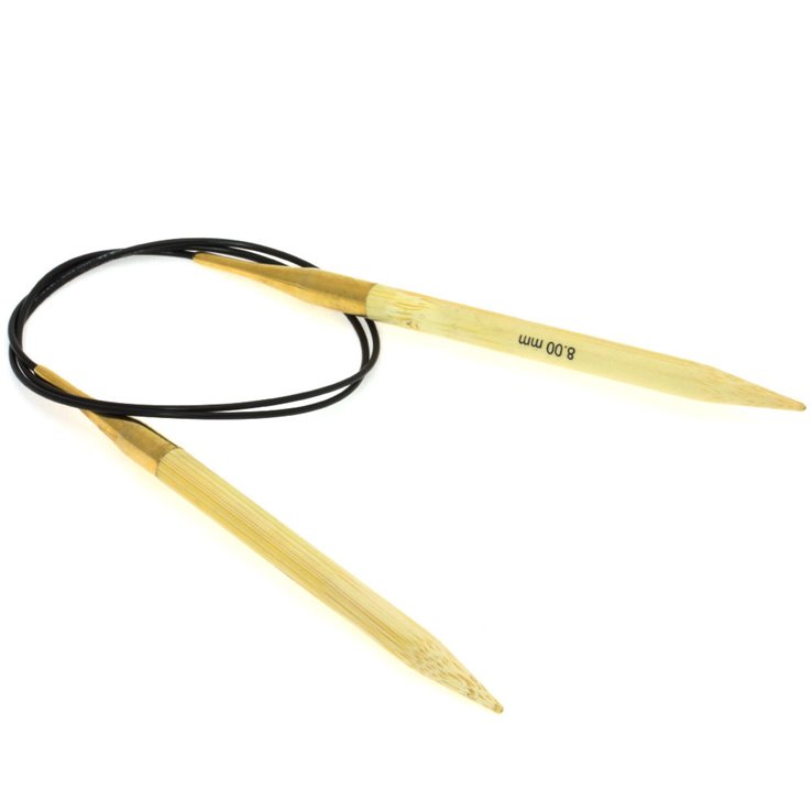 Lana Grossa Ago circolare da maglia bambù mis.  8,0/80cm