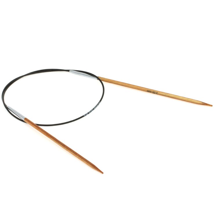 Lana Grossa Ago circolare da maglia design-legno Natur mis. 3,0/60cm