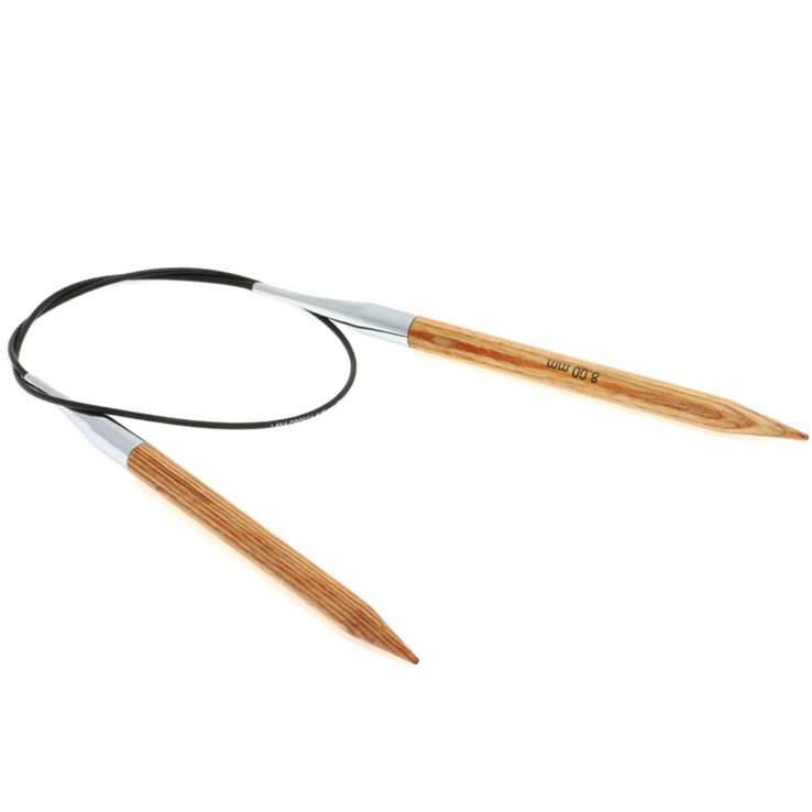 Lana Grossa Ago circolare da maglia design-legno Natur mis. 8,0/60cm
