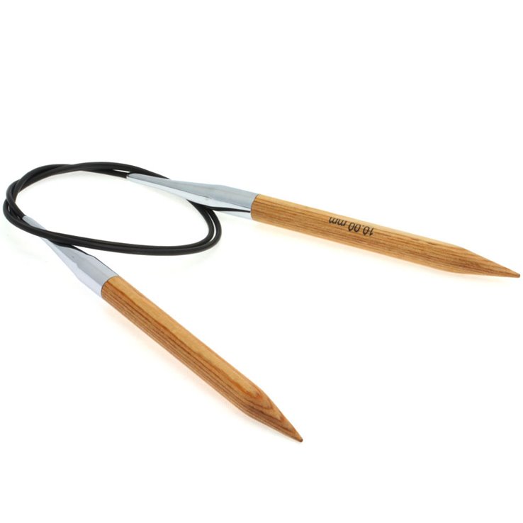 Lana Grossa Ago circolare da maglia design-legno Natur mis.10,0/80cm