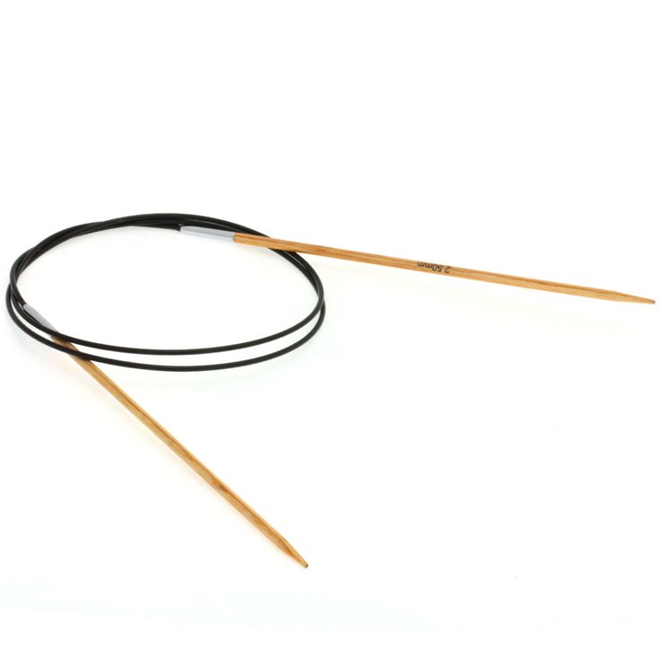 Lana Grossa Ago circolare da maglia design-legno Natur mis. 2,5/80cm