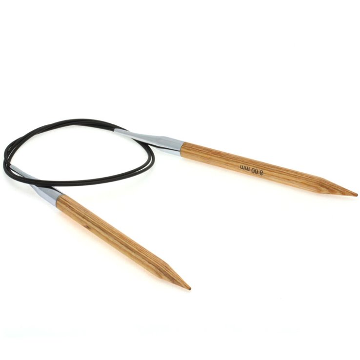 Lana Grossa Ago circolare da maglia design-legno Natur mis. 8,0/80cm