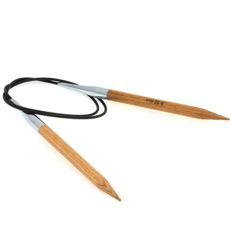 Lana Grossa Ago circolare da maglia design-legno Natur mis. 9,0/80cm