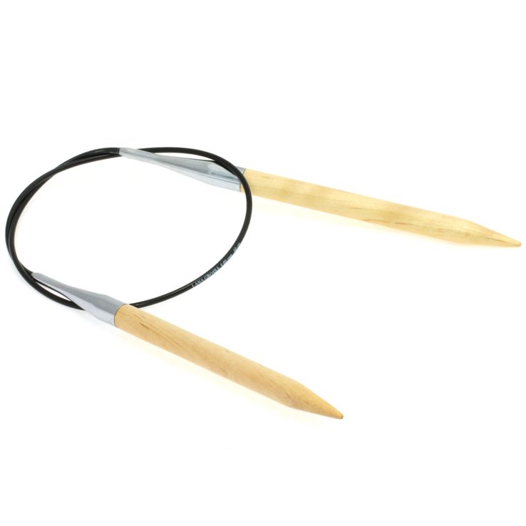 Lana Grossa Ago circolare da maglia legno naturale Big & Easy mis.  9,0/60cm