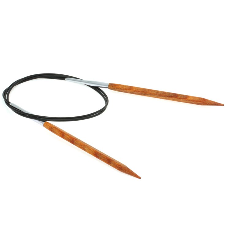 Lana Grossa Ago circolare da maglia design-legno Quattro mis. 6,0/80cm