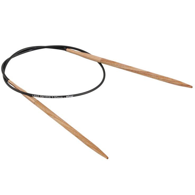 Lana Grossa Ago circolare da maglia design-legno Signal mis. 3,0/40cm