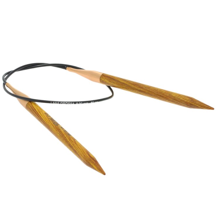 Lana Grossa Ago circolare da maglia design-legno Signal mis. 9,0/60cm