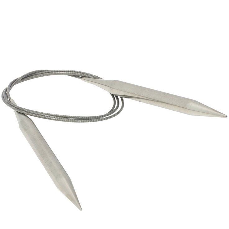 Lana Grossa Ago circolare da maglia acciaio inossidabile mis.  10,0/100cm