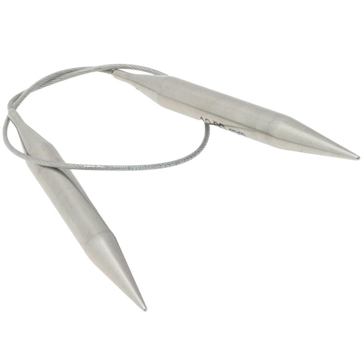 Lana Grossa Ago circolare da maglia acciaio inossidabile mis. 10,0/40cm