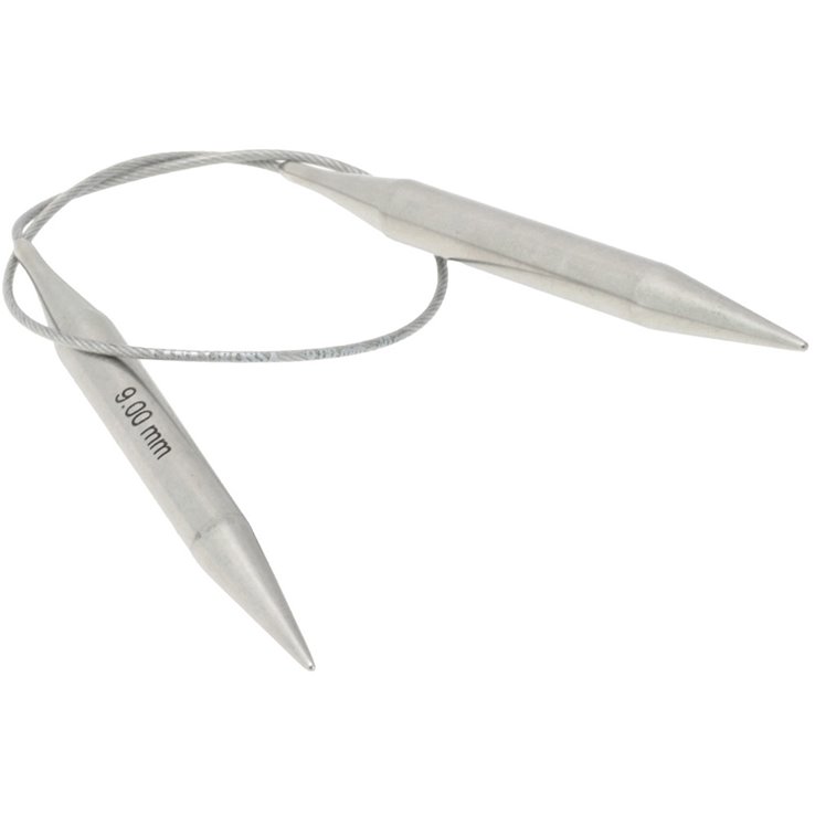 Lana Grossa Ago circolare da maglia acciaio inossidabile mis. 9,0/40cm