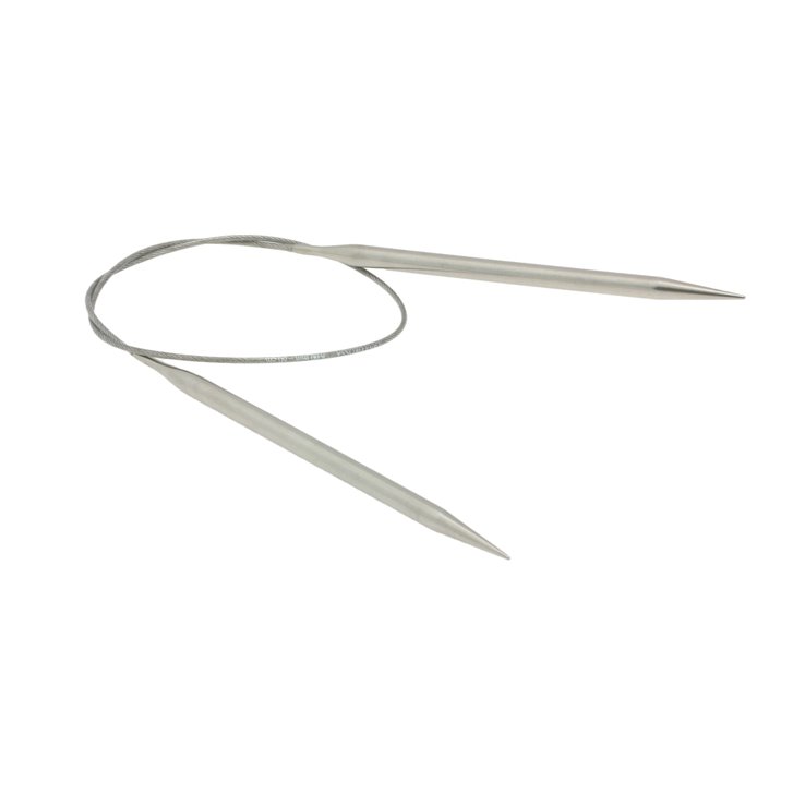 Lana Grossa Ago circolare da maglia acciaio inossidabile mis.  6,5/60cm