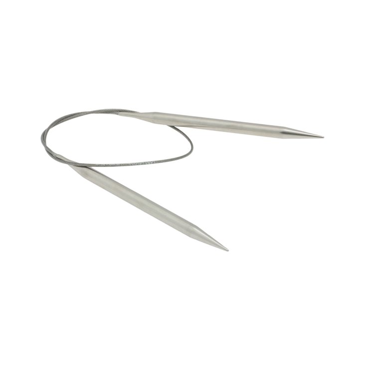 Lana Grossa Ago circolare da maglia acciaio inossidabile mis.  7,0/60cm