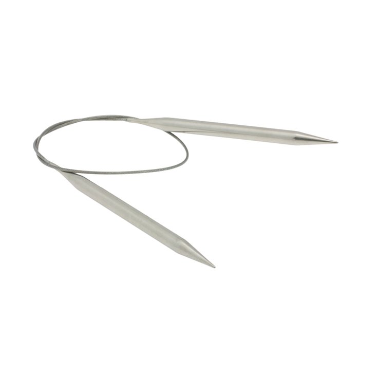 Lana Grossa Ago circolare da maglia acciaio inossidabile mis. 8,0/60cm