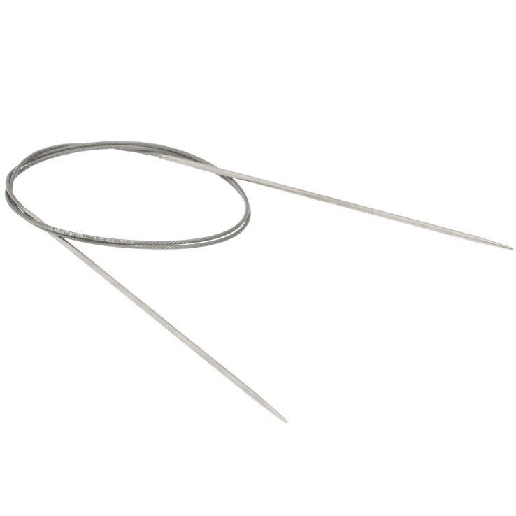 Lana Grossa Ago circolare da maglia acciaio inossidabile mis. 2,0/80cm