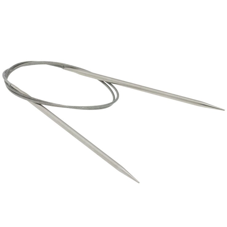 Lana Grossa Ago circolare da maglia acciaio inossidabile mis.  4,0/80cm