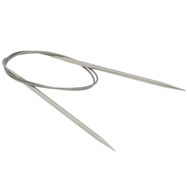 Lana Grossa Ago circolare da maglia acciaio inossidabile mis. 4,5/80cm