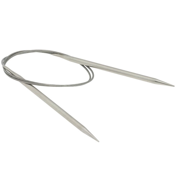 Lana Grossa Ago circolare da maglia acciaio inossidabile mis. 5,0/80cm