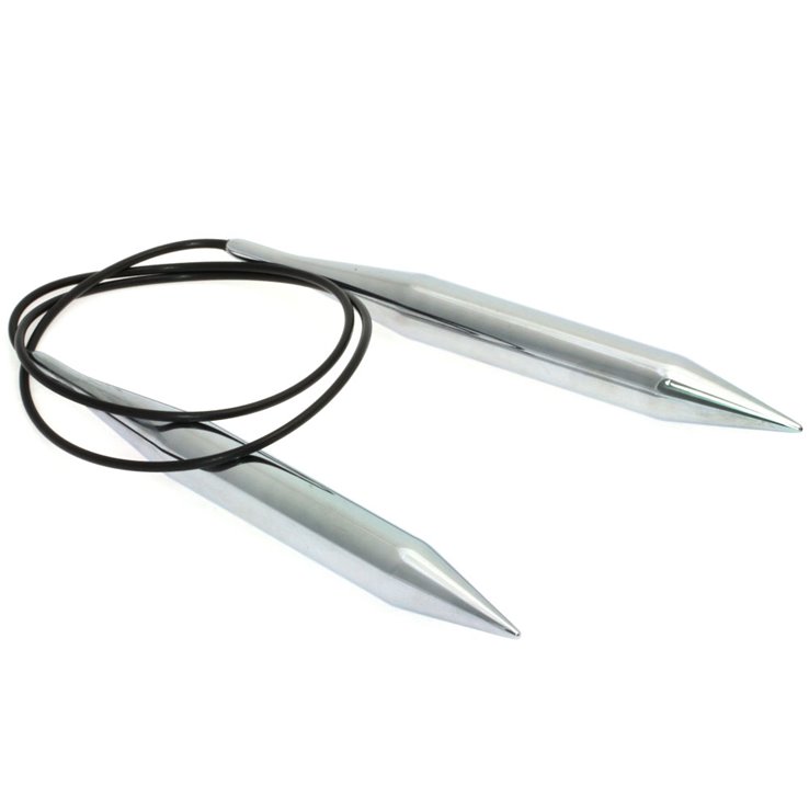 Lana Grossa Ago circolare da maglia ottone mis.15,0/80cm