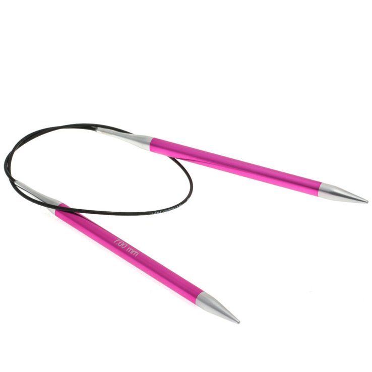Lana Grossa Ago circolare da maglia alluminio Rainbow mis. 7,0/40cm