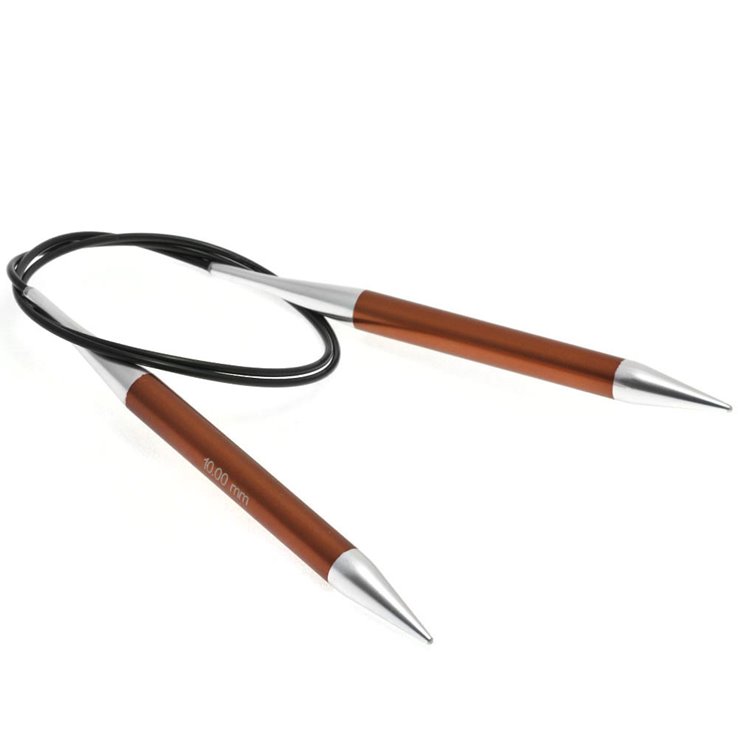 Lana Grossa Ago circolare da maglia alluminio Rainbow mis. 10,0/80cm