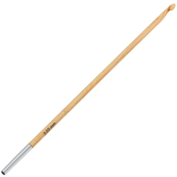 Lana Grossa Ago uncinetto tunisino design-legno mis. 3,0