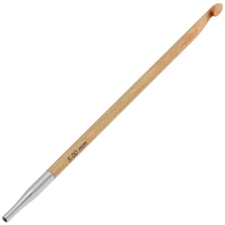 Lana Grossa Ago uncinetto tunisino design-legno mis. 5,0